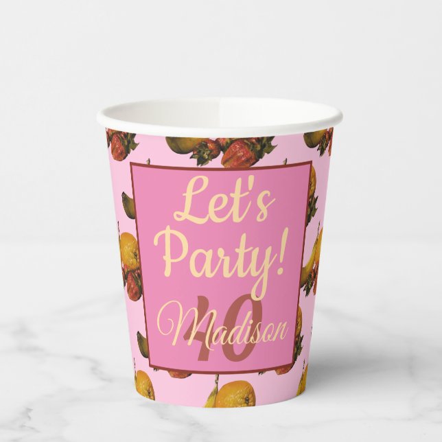 Vasos De Papel Cubos de papel de fruta (Izquierda)