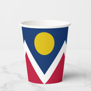 Vasos De Papel Cubos de papel de la bandera de la ciudad de Denve