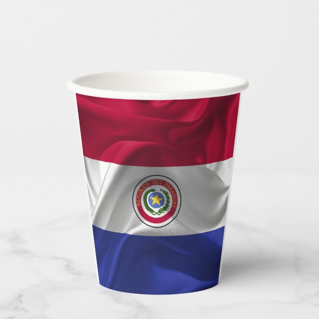 Vasos De Papel Cubos de papel de la bandera de Paraguay (Anverso)