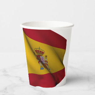Vasos De Papel Cubos de papel de la bandera española
