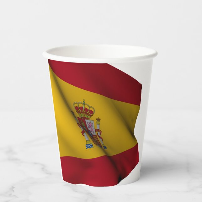 Vasos De Papel Cubos de papel de la bandera española (Anverso)