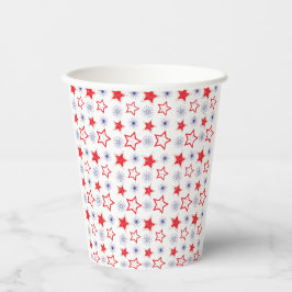 Vasos De Papel Cubos de papel de las Estrellas Rojas
