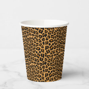Vasos De Papel Cubos de papel de leopardo