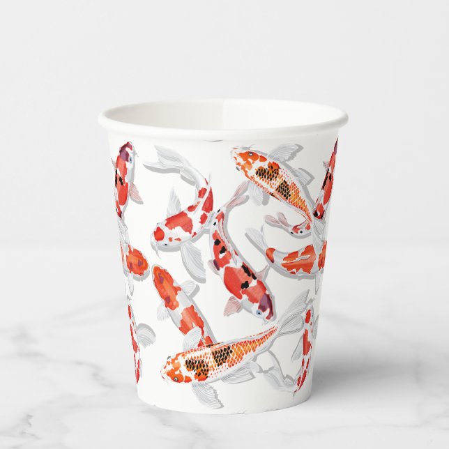 Vasos De Papel Cubos de papel de pescado de Koi (Izquierda)