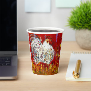 Vasos De Papel Cubos de papel de pollo de gallo
