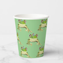 Cubos de papel de rana fiesta