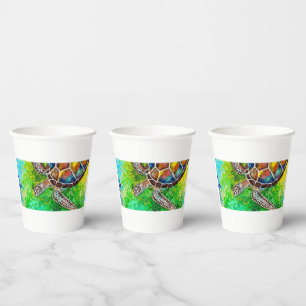 Vasos De Papel Cubos de papel de tortuga