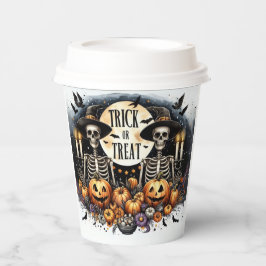 Vasos De Papel Cubos de papel esqueleto para bebidas fantasmales