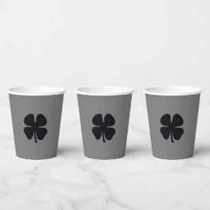 Vasos De Papel Cubos de papel gris negro de encino
