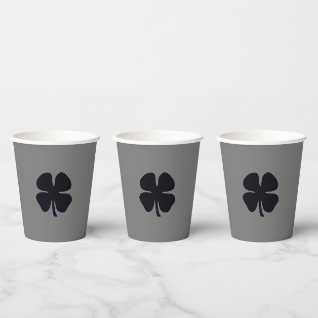 Vasos De Papel Cubos de papel gris negro de encino (Multi)