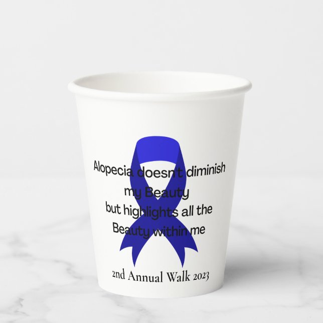 Vasos De Papel Cubos de papel Inspirador de Alopecia (Anverso)