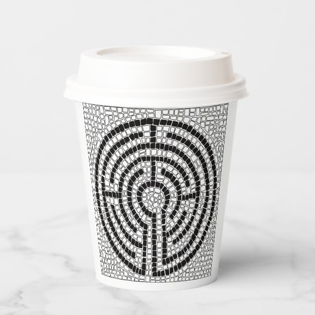 Vasos De Papel Cubos de papel LABYRINTH VII - Blanco (Anverso)