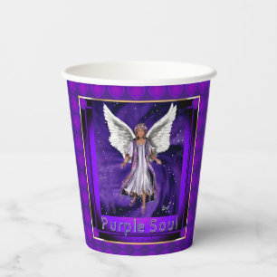 Vasos De Papel Cubos de papel morado de Soul