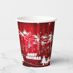 Vasos De Papel Cubos de papel navideño