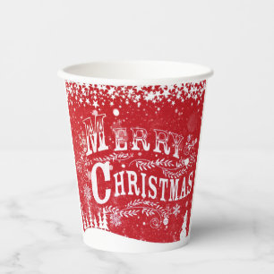 Vasos De Papel Cubos de papel navideño
