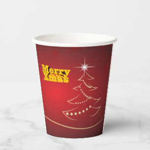 Vasos De Papel Cubos de papel navideño