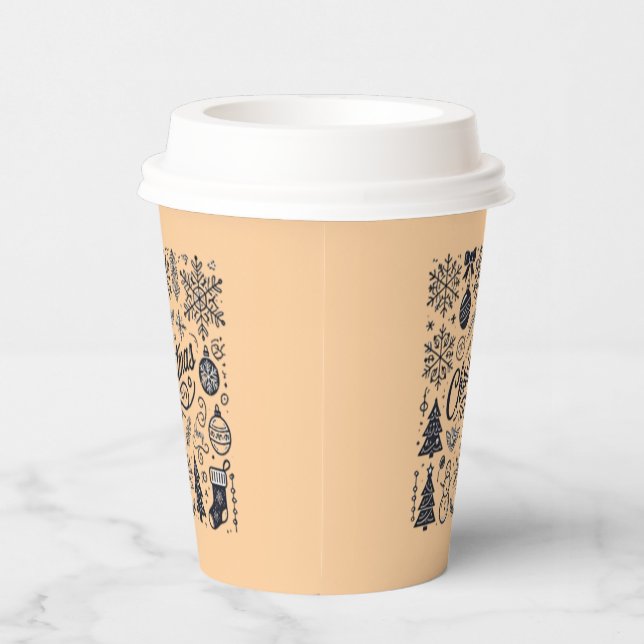 Vasos De Papel Cubos de papel o desechables para Navidades (Derecha)