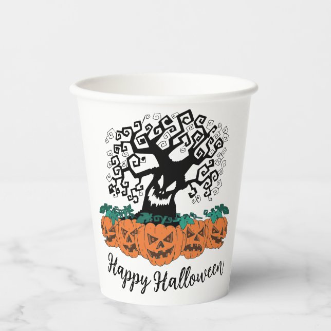 Vasos De Papel Cubos de papel para halloween (Anverso)