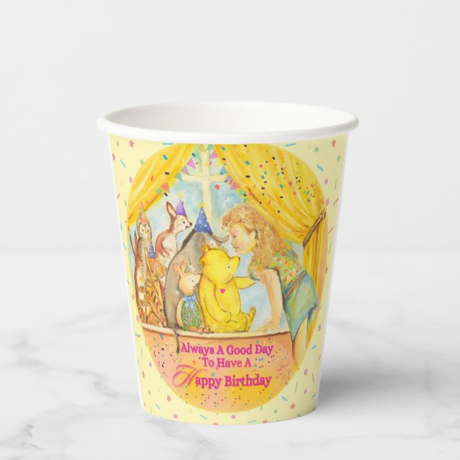 Vasos De Papel Cubos de papel para la fiesta de cumpleaños de las (Anverso)