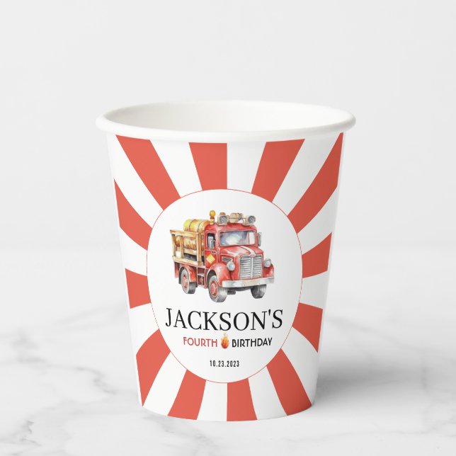 Vasos De Papel Cubos de papel para la fiesta de cumpleaños del ni (Anverso)