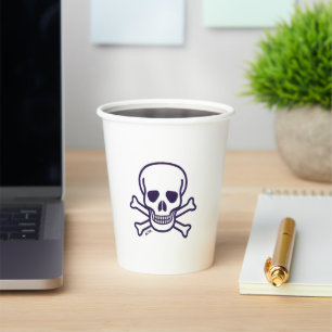 Vasos De Papel Cubos de papel Skull n Bones