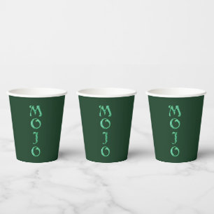 Vasos De Papel Cubos de papel verde de mojo