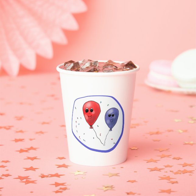 Vasos De Papel Cubos felices (in situ)