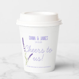 Vasos De Papel Cucharas de papel Boda Lavender
