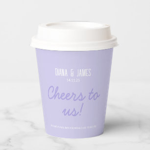 Vasos De Papel Cucharas de papel Boda Lavender