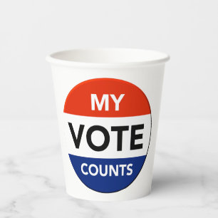 Vasos De Papel Cuenta de mi voto
