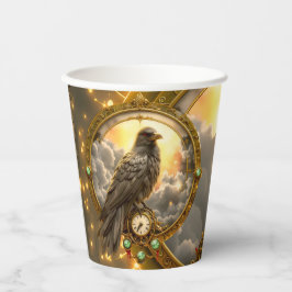 Vasos De Papel Cuervo Guardián del Tiempo – Relojería Gótica