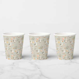 Vasos De Papel Cuidada acuarela Cubos de papel geese