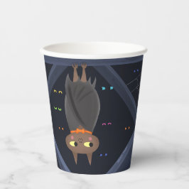 Vasos De Papel Cuidada barba de Halloween negro y Naranja