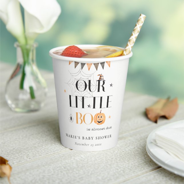 Vasos De Papel Cuidada calabaza de Halloween Pequeño Boo Baby Sho (in situ)