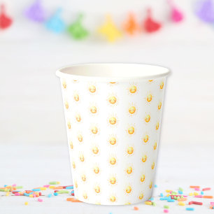 Vasos De Papel Cuidada Colorcolor Amarillo Sunshine Boho Whimsica