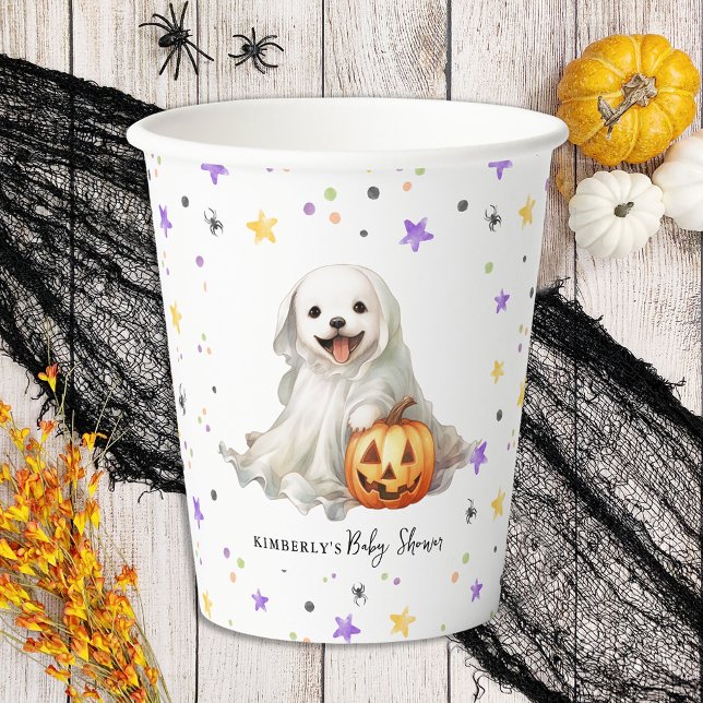 Vasos De Papel Cuidada foto de Halloween con Pequeño Boo Baby Sho (Subido por el creador)