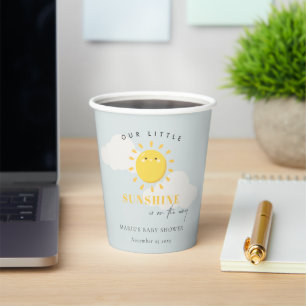 Vasos De Papel Cuidar nuestro pequeño Sunshine Boy Baby Shower az
