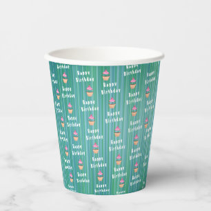 Vasos De Papel Cumpleaños