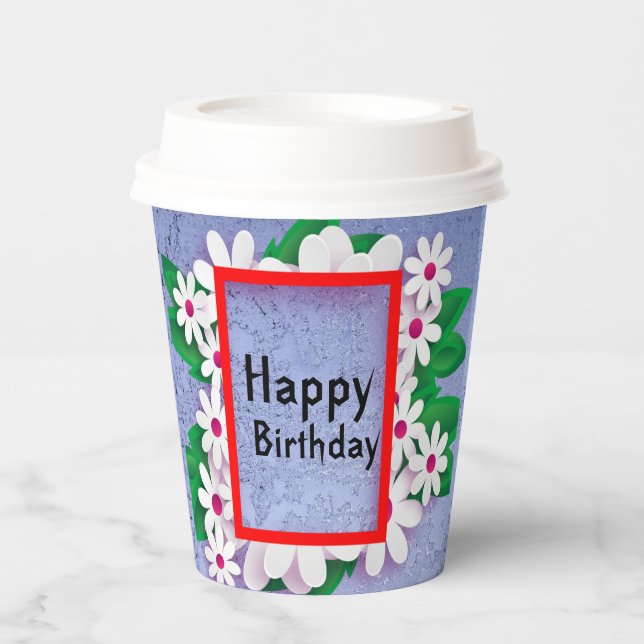 Vasos De Papel Cumpleaños (Anverso)