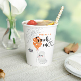 Vasos De Papel Cumpleaños Acuarela Spooky One 1