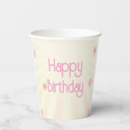 Vasos De Papel Cumpleaños Arcoíris