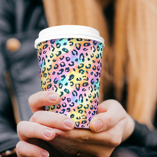Vasos De Papel Cumpleaños de Animales con Estampado de Leopardo