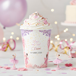Vasos De Papel Cumpleaños de bailarinas y bailarinas giratorias