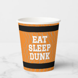 VASOS DE PAPEL CUMPLEAÑOS DE BASKETBALL