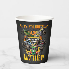 Vasos De Papel Cumpleaños de camiones Monster Jam