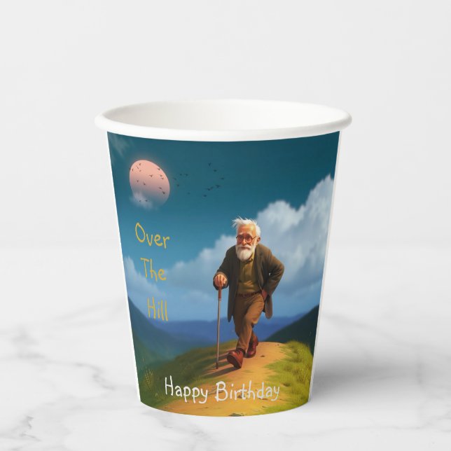 Vasos De Papel Cumpleaños de cuarentones y más (Anverso)