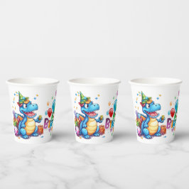 Vasos De Papel Cumpleaños de dinosaurio