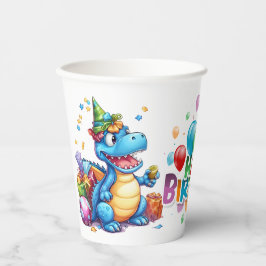 Vasos De Papel Cumpleaños de dinosaurio