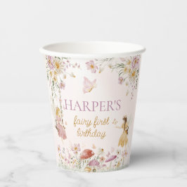 Vasos De Papel Cumpleaños de Fairy Garden