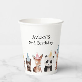 Vasos De Papel Cumpleaños de fiestas Animales